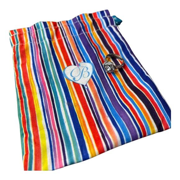 Brighton Silver-Tone Crystal Knot Statement Ring Size 5.75 Vintage Inspired - Picture 7 of 9